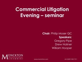 Commercial litigation evening slides